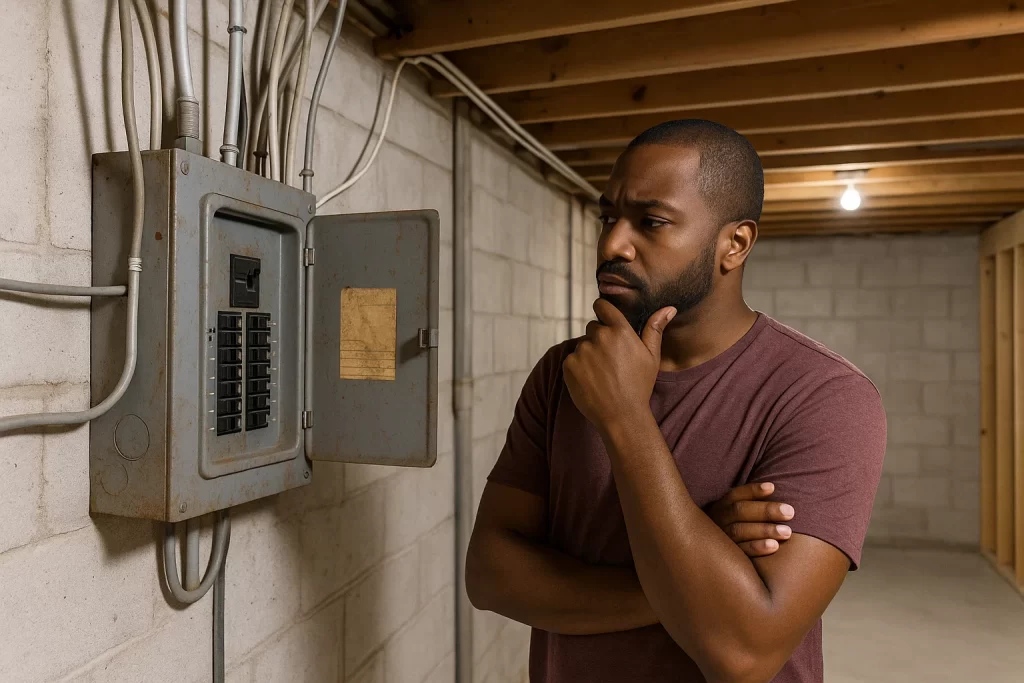 Hey Home, owner looking at his old electrical box. Wondering if it's time to replace it